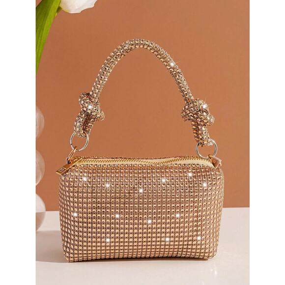 SHEIN Rhinestone Mini Evening Handbag Clutch Purse - Picture 1 of 8